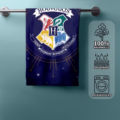 Harry Potter Hogwarts Crest Bath Towel Beach Towel 75 x 150 cm