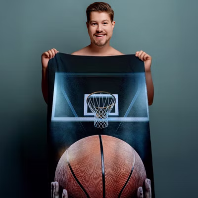 Basketball bath towel beach towel 70 x 140cm