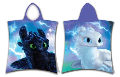 Dragons Bade Poncho Kapuze Duschtuch Badetuch Strandtuch  50x115 cm