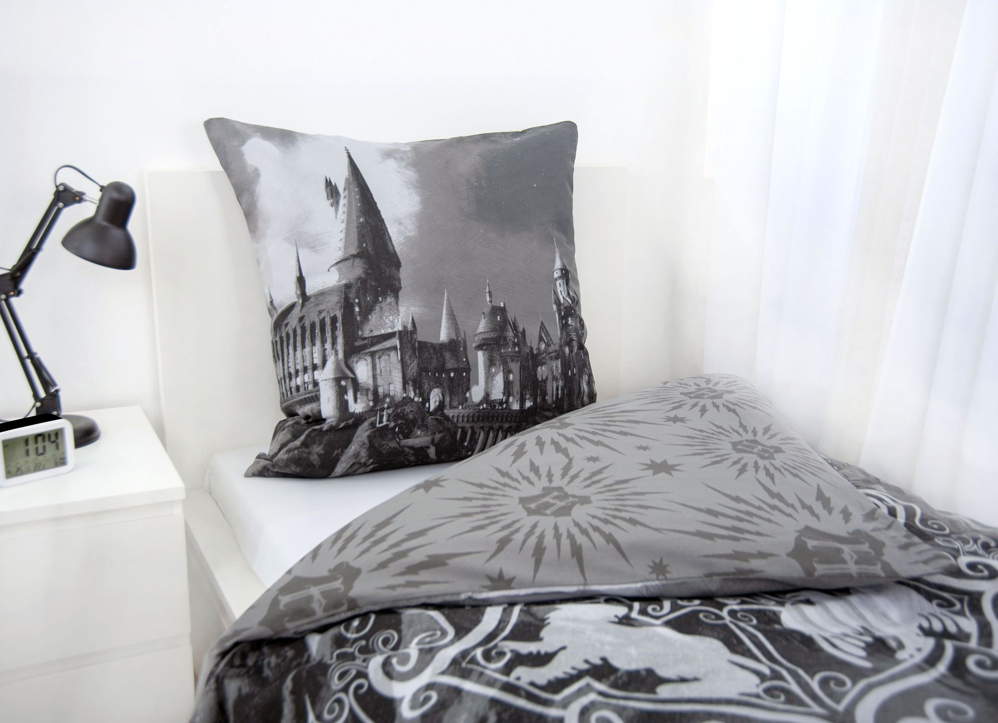 Herding Set di Biancheria da Letto Harry Potter, Federa 80 x 80 cm, Copripiumino 135 x 200 cm, Chiusura a Bottoni, Cotone