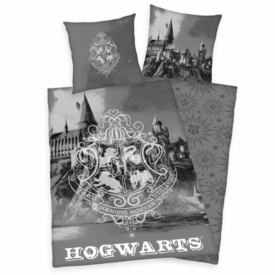 Harry Potter reversible bed linen Hogwarts 2 pieces 135 x 200 cm 80 x 80 cm