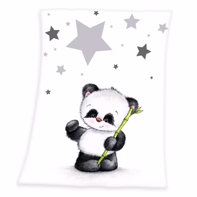 Baby Best Panda and Stars Microfiber Fleece Blanket 75 x 100 cm