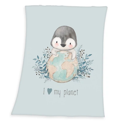 Baby Best Pinguin Microfaser Flauschdecke  75  x 100 cm