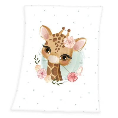 Baby Best Giraffe Microfaser Flauschdecke  75  x 100 cm