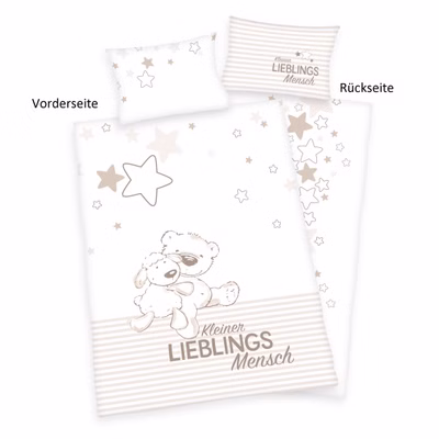 Baby Best Bettwäsche-Set Lieblingsmensch 100x135 cm 100% Baumwolle