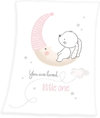 Little Bunny Soft-Peach Flauschdecke  75  x 100 cm