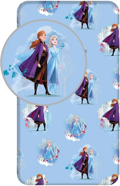 Spannbetttuch Spannbettlaken Bettlaken mit Gummizug - Disney Frozen - 90 X 200 cm