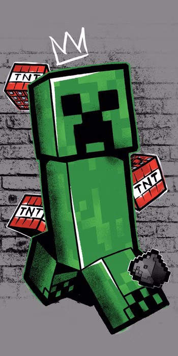 Minecraft Metro Art Creeper Bath Towel Beach Towel 70 x 140cm