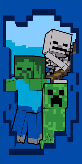 Minecraft Beware Bath Towel Beach Towel 70 x 140cm