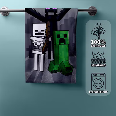 Minecraft Mob Attack Bath Towel Beach Towel 70 x 140cm