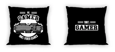 Kissen Kuschelkissen Dekokissen Gamer 40 x 40 cm