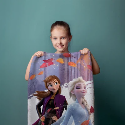 Anna Elsa Frozen Leaves Duschtuch Badetuch Handtuch 70 x 140cm