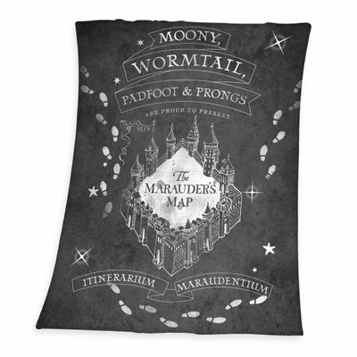 Harry Potter Marauder's Map Fleece Blanket 130 x 170 cm
