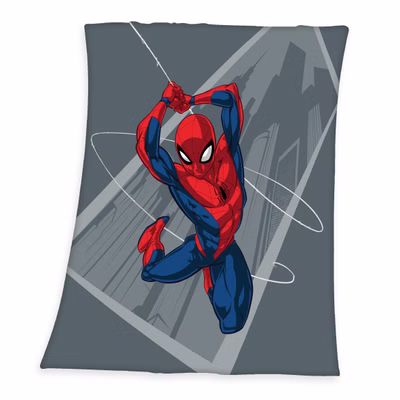 Spiderman fleece blanket, cuddly blanket, 130 x 170 cm