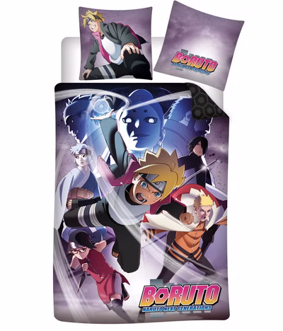 Boruto Naruto reversible bed linen set 135 x 200 cm 100% cotton