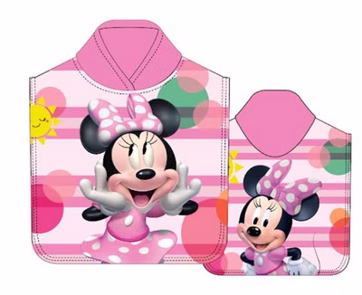 Minnie Mouse Badeponcho Kinder Poncho mit Kapuze  50 x 100cm