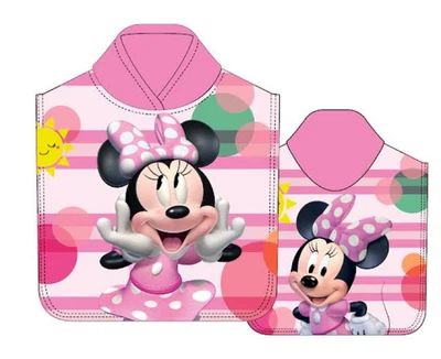 Minnie Mouse Badeponcho Kinder Poncho mit Kapuze  50 x 100cm