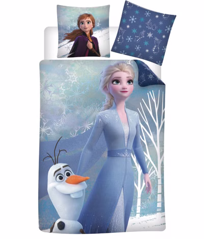 Disney Frozen Elsa Anna Olaf reversible bedding set 80x80 cm 135x200 cm