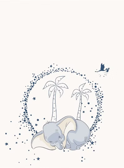 Couverture moelleuse Disney Dumbo, couverture câline, 110 x 150 cm