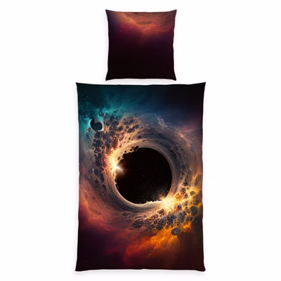 Black Hole Bedding Set 2-piece 135x200 cm 100% Microfiber