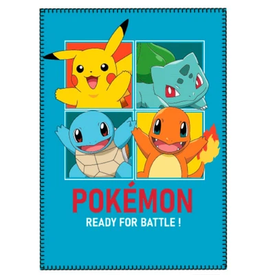 Pokemon Fleecedecke Schmusedecke Kuscheldecke blau 100 x 140 cm