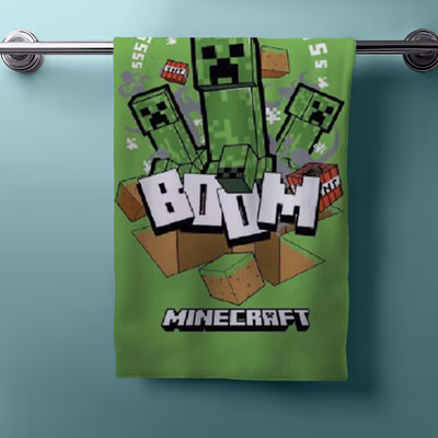 Minecraft Bath Towel Beach Towel Boom 70 x 140cm
