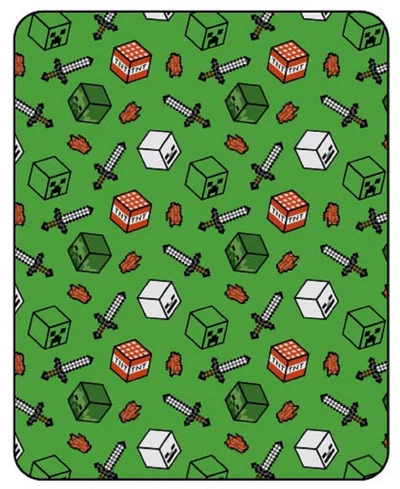 Minecraft Flauschdecke Kuscheldecke 110 x 150 cm