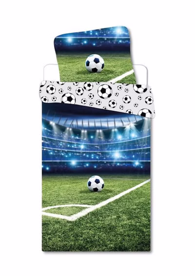 Baby Bettwäsche Fußball 100 x 135 cm, 100 % Baumwolle