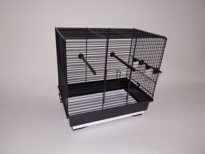 Vogelkäfig Vogelheim Vogelbauer schwarz grau