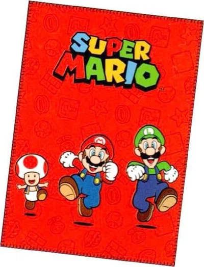 Super Mario Fleecedecke Kuscheldecke 100 x 140 cm