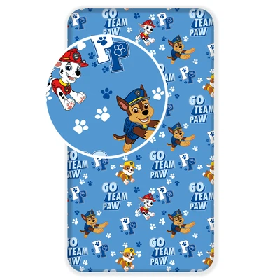 Paw Patrol Spannbetttuch Spannbettlaken mit Gummizug 90 X 200 cm