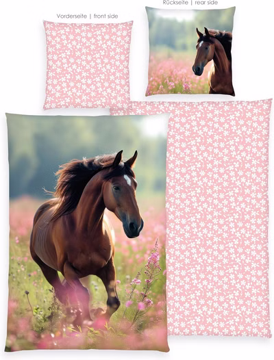 Globe bedding set, 2-piece, 135x200 cm, 100% microfiber