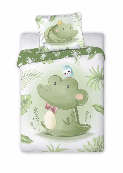 Baby bedding with pink elephant 100x135 cm 100% cotton