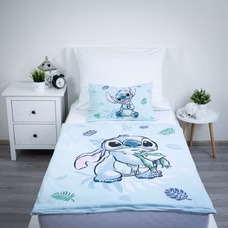 Lilo & Stitch Frosch Baby Bettwäsche Set 100x135 cm 100% Baumwolle Vorderseite