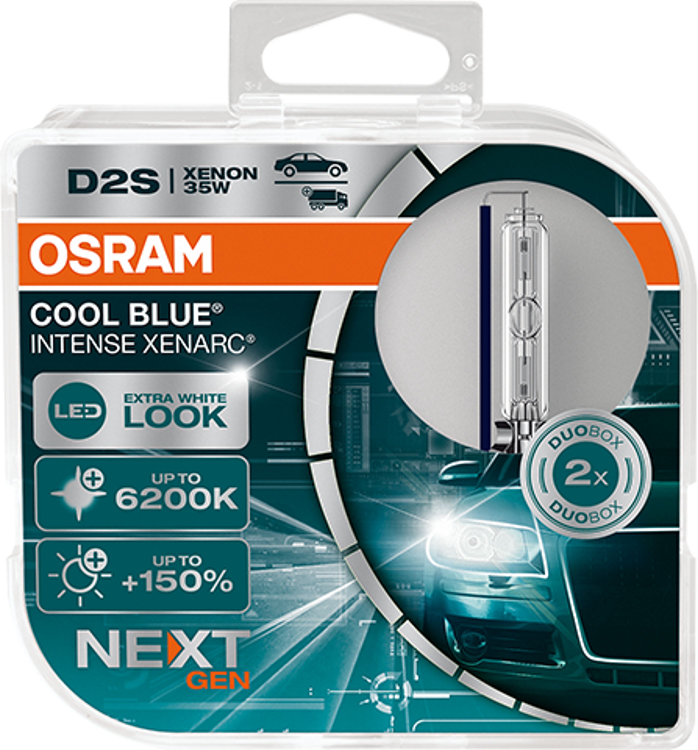 OSRAM D2S XENARC COOL BLUE INTENSE Xenon Brenner NEXT GEN 6200K DUO BOX