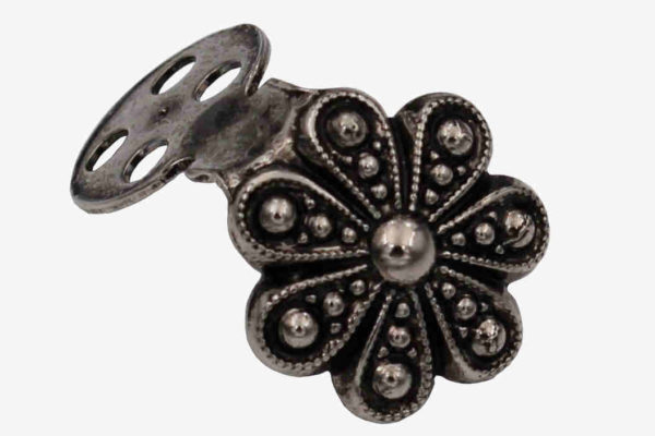 Hartmann Trachtenschliesse Silber - Blumen Motiv Schürzenverschluss Für Dirndl