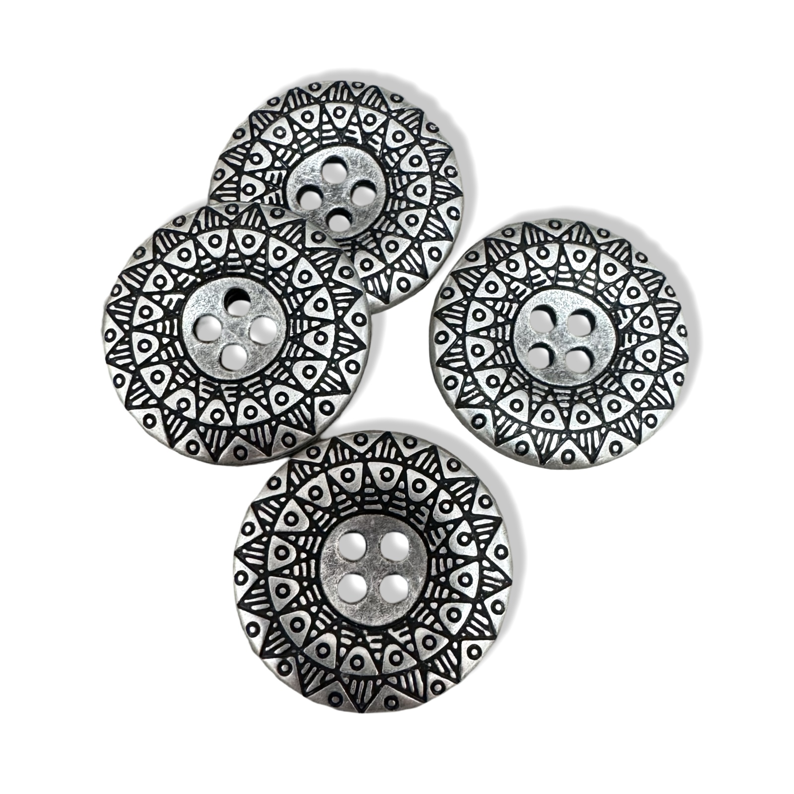 Hartmann-Knöpfe 20 Bottoni Bianchi Opachi 4 Fori – Made In Germany, 12/15/18 Mm