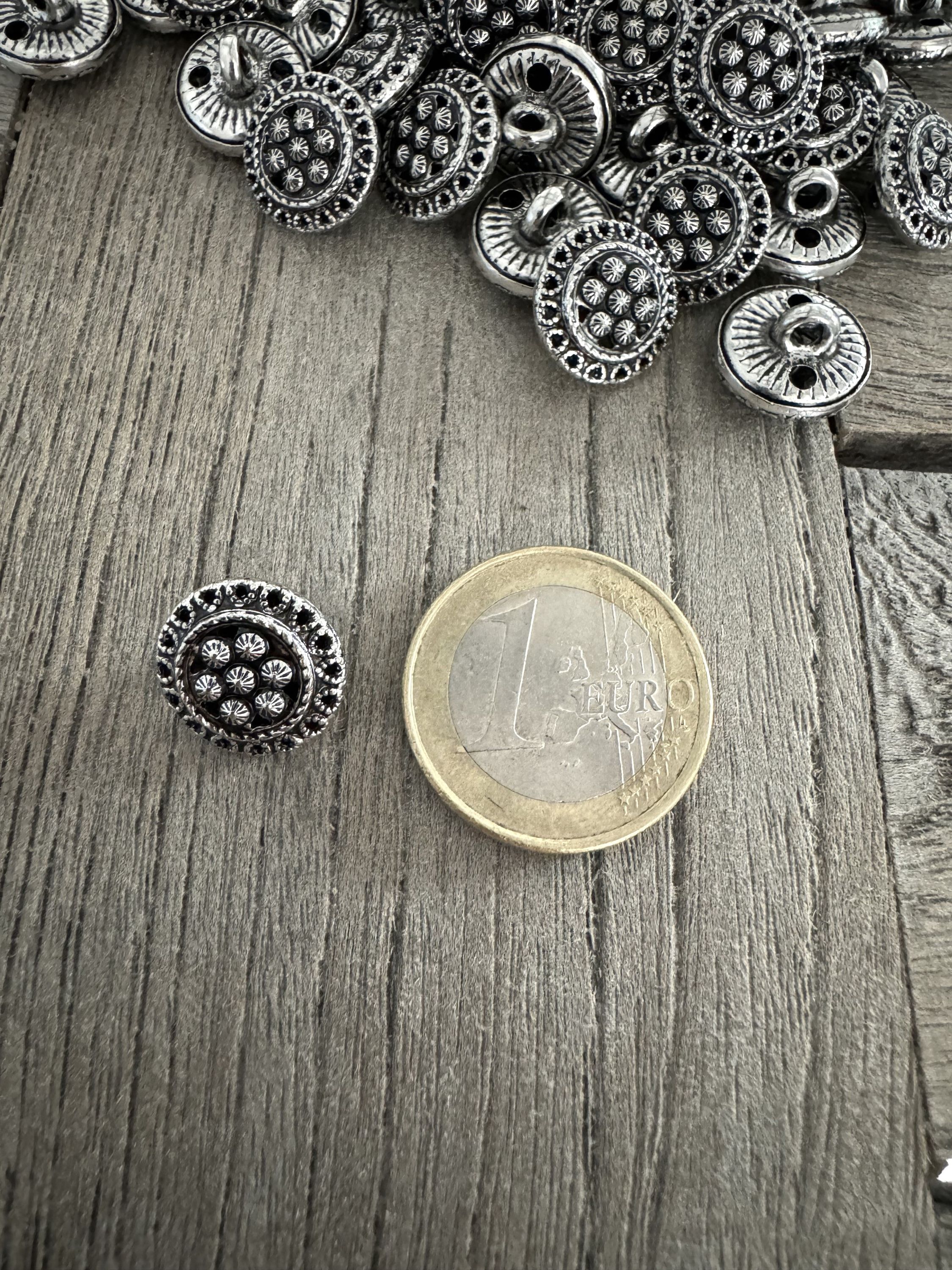 Trachtenknöpfe Silber Mit Adler - Münzknöpfe 23mm Made In Germany