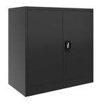Aktenschrank mit 3 Böden schwarz Bild 2