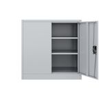 Aktenschrank mit 3 Böden grau Bild 3