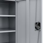 Aktenschrank mit 3 Böden grau Bild 7