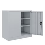 Aktenschrank mit 3 Böden grau Anzeigebild