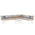 Lounge CALVI multifunktional beige/weiss Anzeigebild
