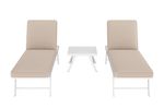 Lounge CALVI multifunktional beige/weiss Bild 7