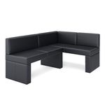Eckbank Leder ERIKA 205 x 140 cm rechts schwarz Anzeigebild