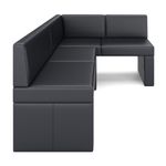 Eckbank Leder ERIKA 205 x 140 cm rechts schwarz Bild 4