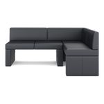 Eckbank Leder ERIKA 205 x 140 cm rechts schwarz Bild 2