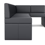 Eckbank Leder ERIKA 205 x 140 cm rechts schwarz Bild 5