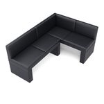 Eckbank Leder ERIKA 205 x 140 cm rechts schwarz Bild 3