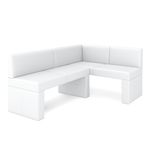 Eckbank Leder ERIKA 205 x 140 cm rechts weiss Anzeigebild
